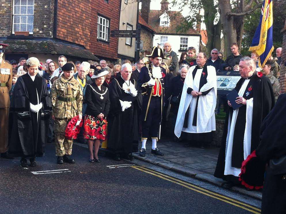 The mayor of Sandwich, Cllr Paul Graeme, attended the service at Sandwich, given by Cannon the Rev Mark Roberts