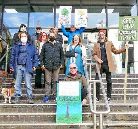 Protesters outside the council offices. Picture: Frank Leppard Photography