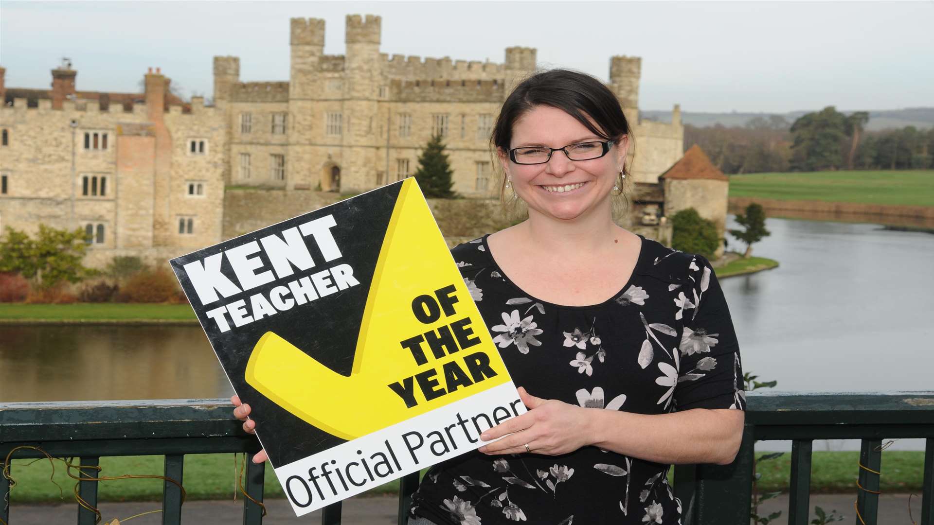 Rebecca Smith from Social Enterprise Kent announces support of the Kent Teacher of the Year Awards 2015 at Leeds Castle.