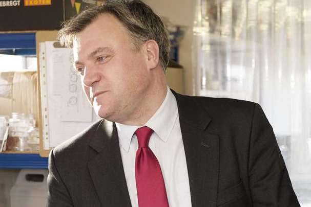 Shadow Chancellor Ed Balls on a previous visit to Medway