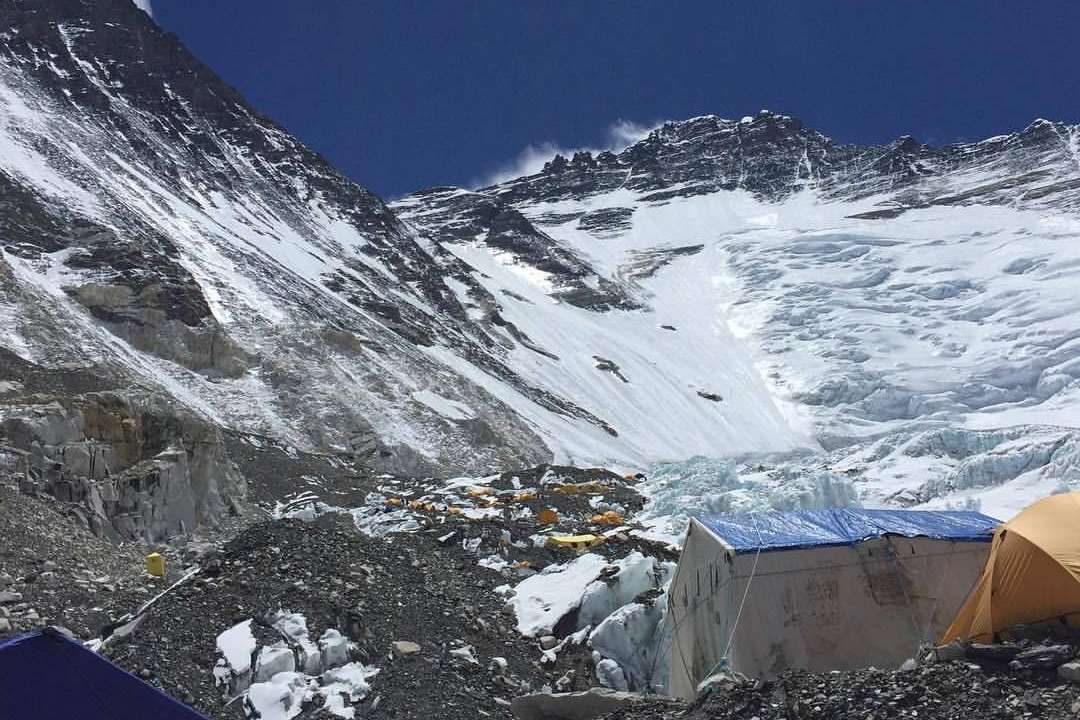 The view from Camp 3 at 7,200m. Picture: Gurkha Everest Expedition 2017