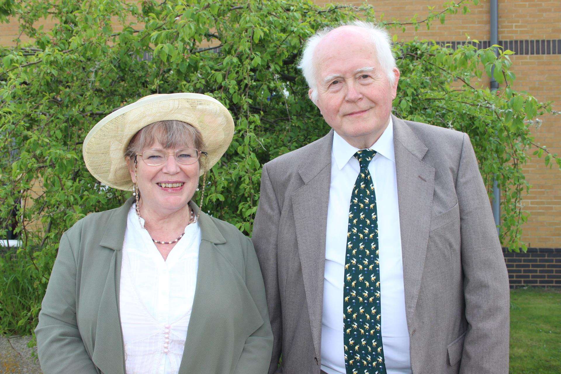 Janys Thornton and Chris Newman who came up with the idea for a paving slab to commemorate Capt James McCudden's VC at Sheerness War Memorial