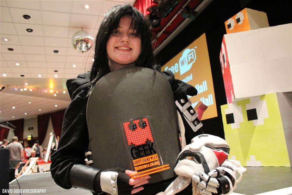 A Cosplay trophy winner at GEEK 2014 at the Winter Gardens. Picture: David Good.