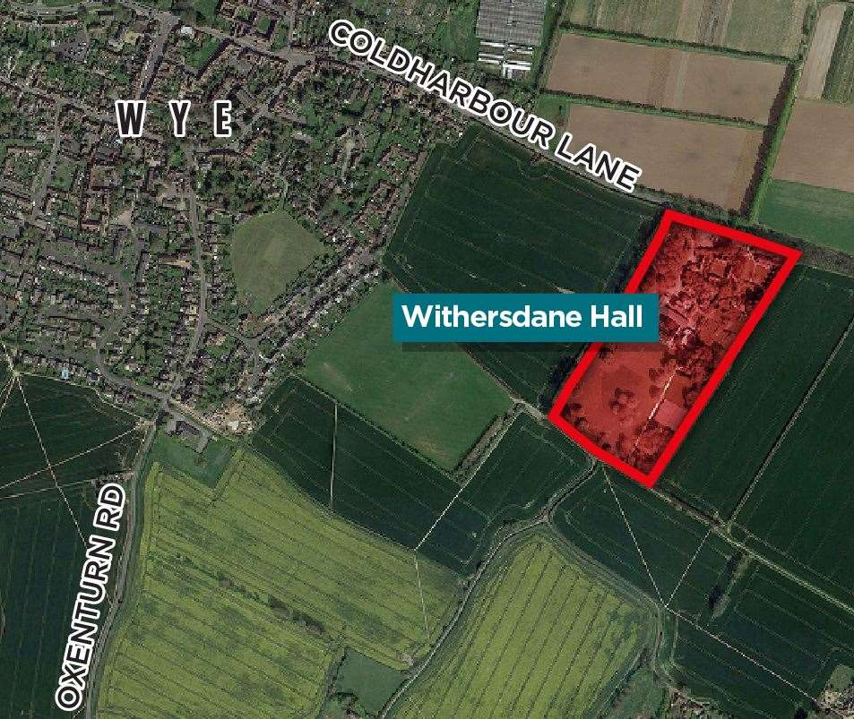 The Withersdane Hall site in Wye