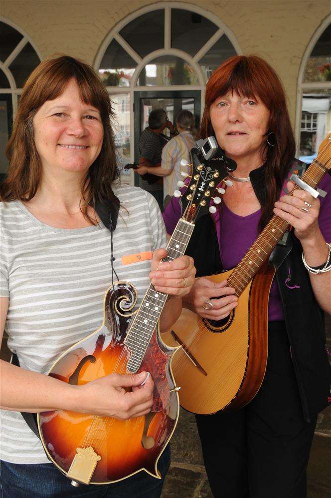 Deal Folk by the Sea entertainers, from left, Sue Blaskett and Rose Dowd from Driftwood