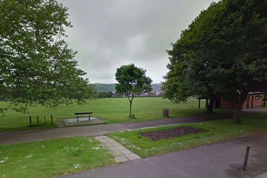 The attack happened in Radnor Park. Picture: Google Street View.