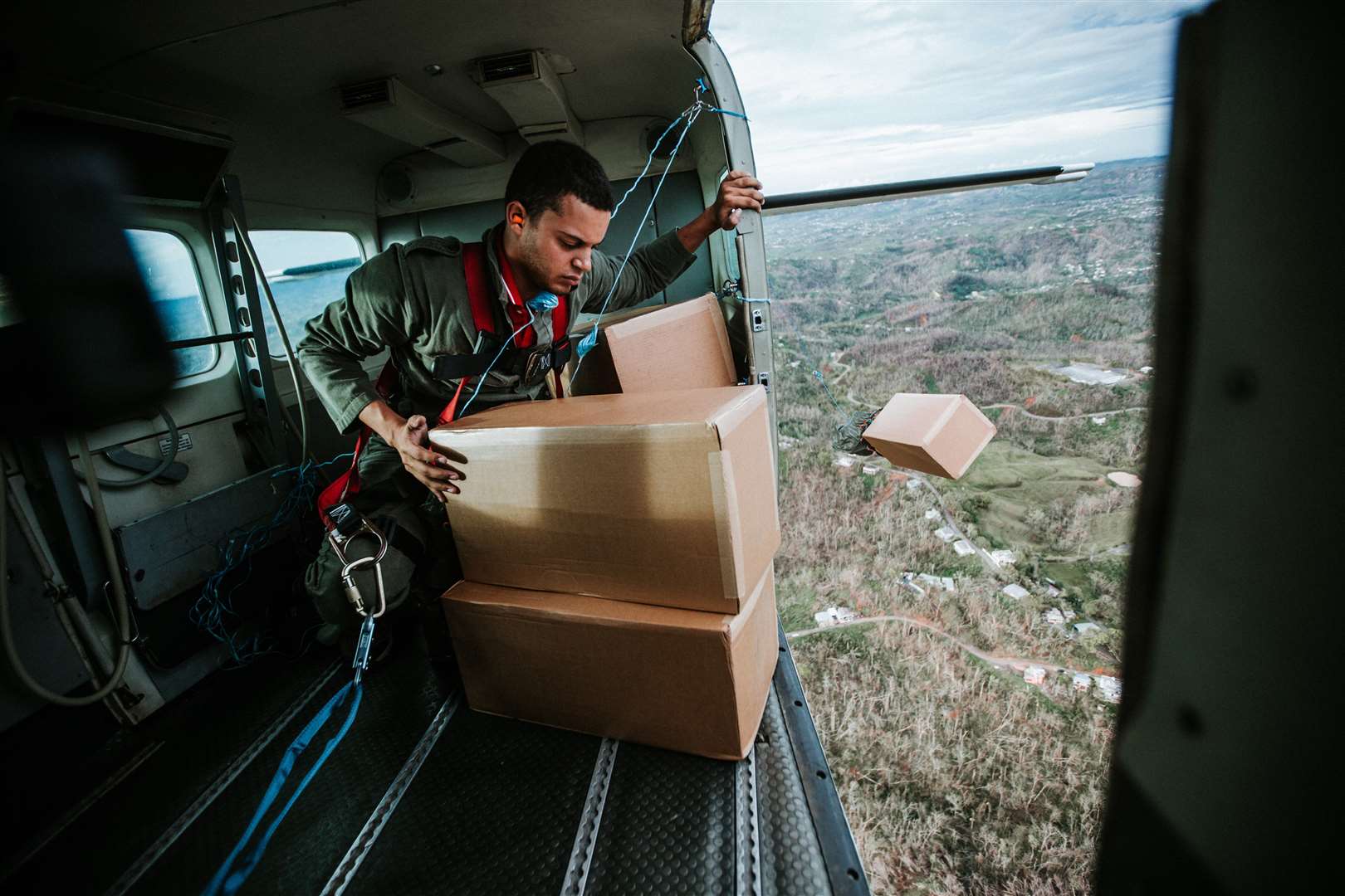 Air Drop Box systems were used in Puerto Rico in October to held with the aid effort following Hurricanes Irma and Maria