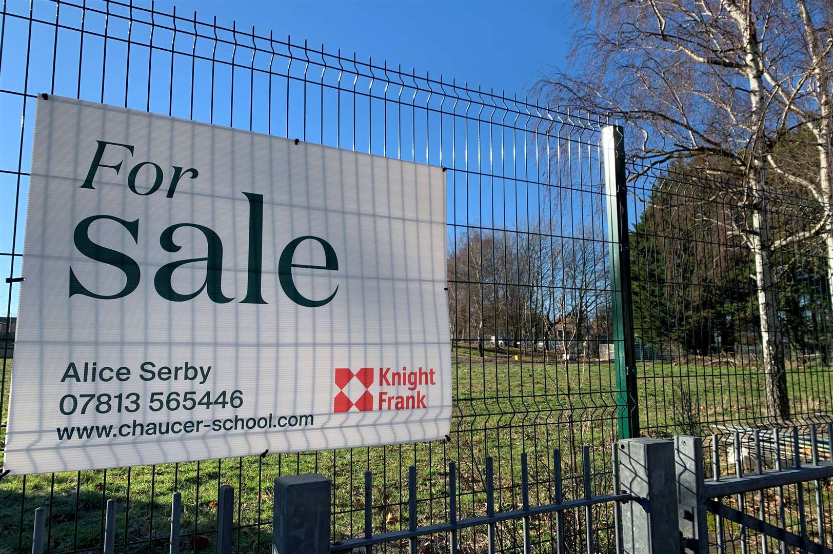 Land which was part of the former Chaucer School in Spring Lane, Canterbury, is on the market