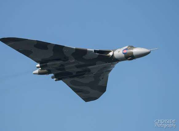 The Vulcan pictured over Tankerton Slopes