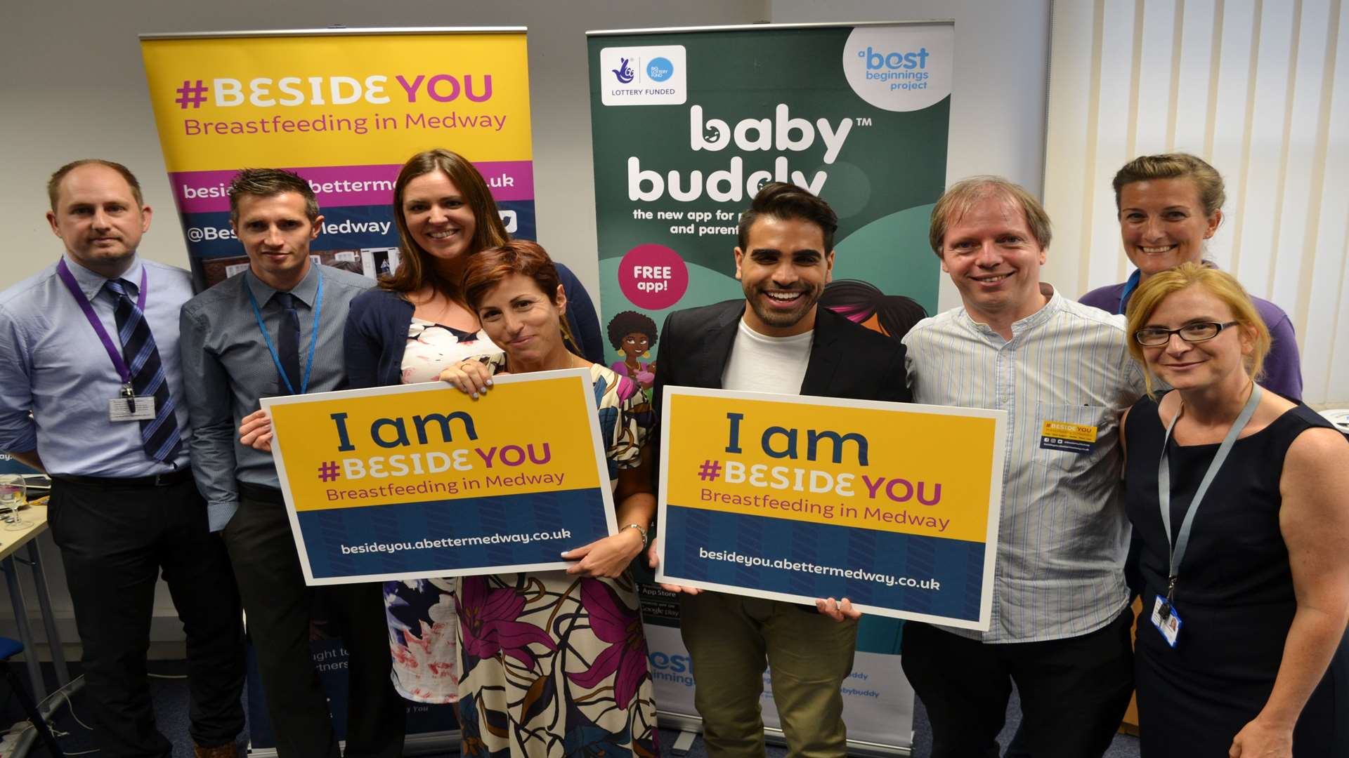 Ranj Singh with other health professionals at the launch of the Beside You campaign