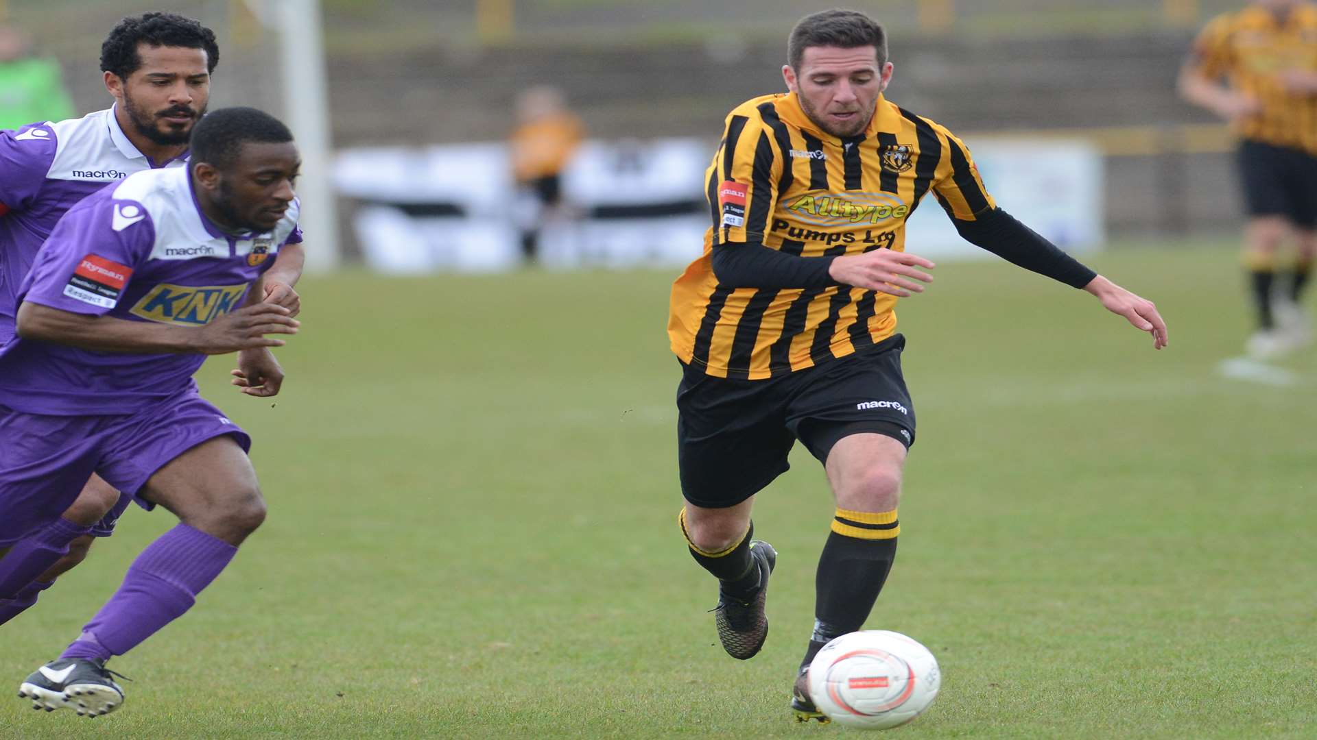 Ian Draycott scored in Folkestone's 3-1 win over Tooting on the final day of the season Picture: Gary Browne