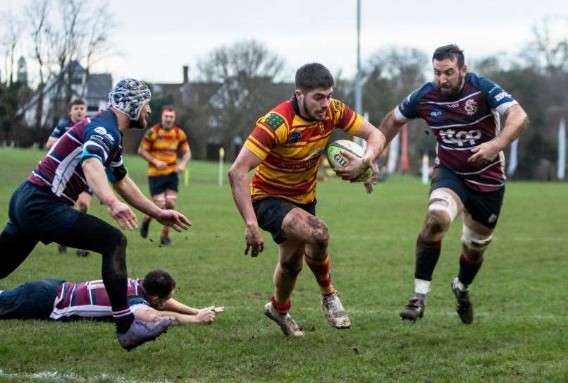Max Bullock ran in two tries against Sidcup. Picture: Jake Miles Sports Photography