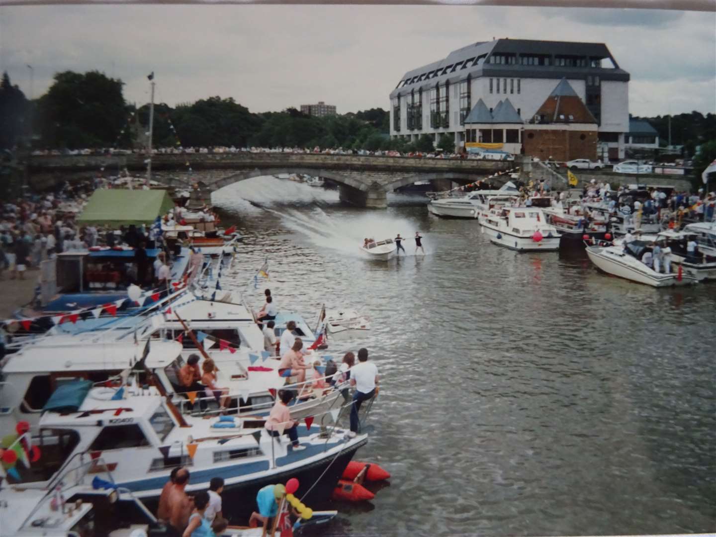 A scene from an early Maidstone River Festival, Dave Stephens co-ordinating