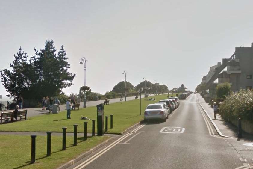 The Leas in Folkestone where police carried out a raid and arrested a teenager from London. Picture: Google