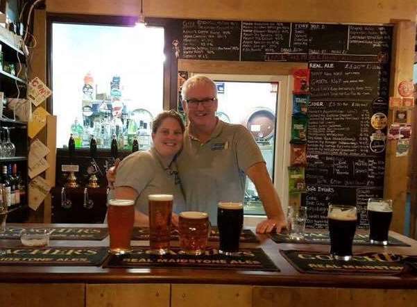 Rachel and Chris Collier at The Admiral's Arms, Queenborough