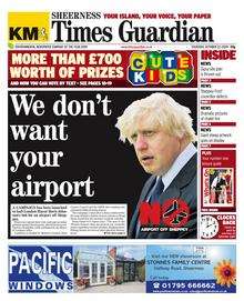 The front page of this week's Sheerness Times Guardian