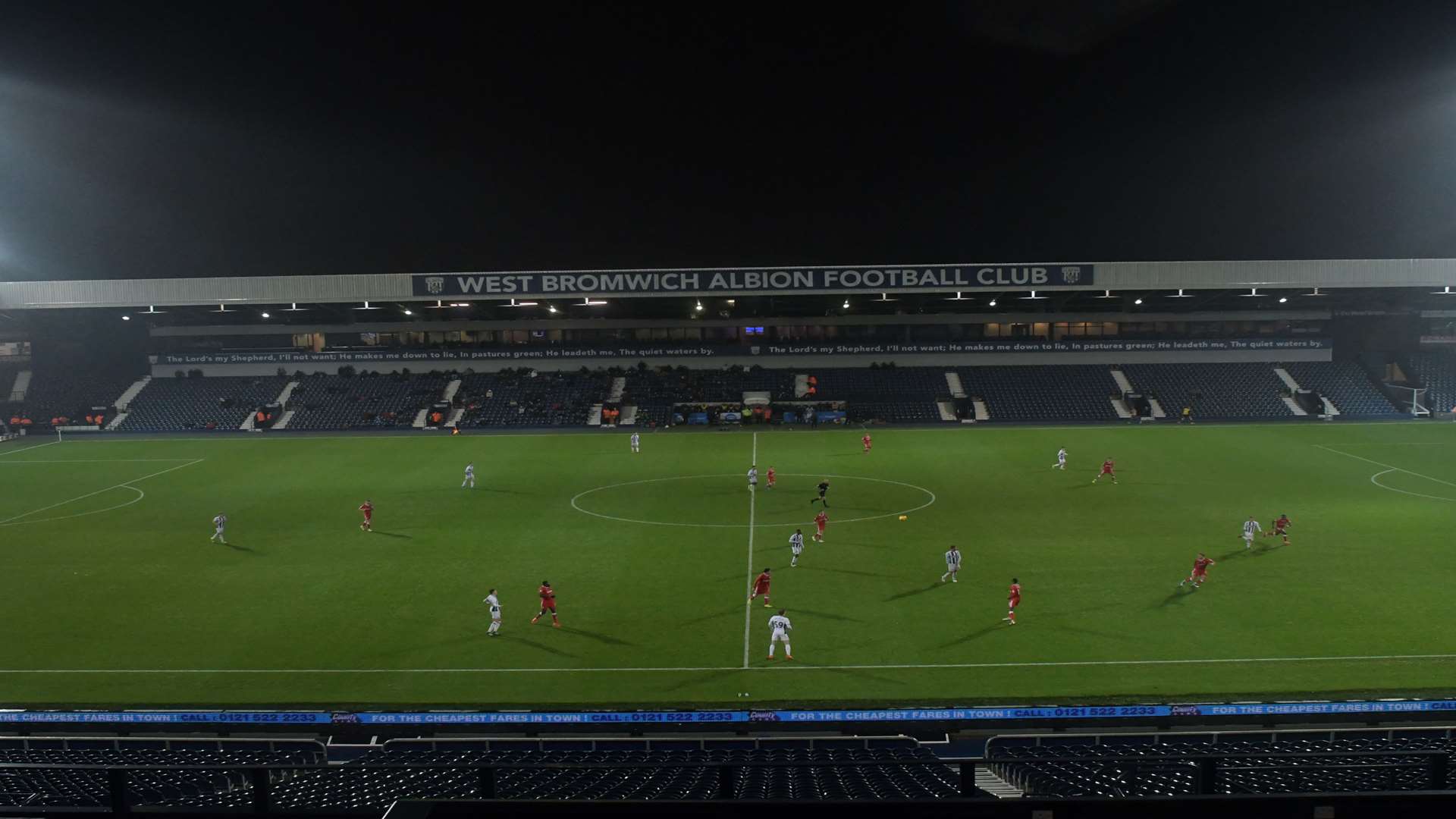 Gillingham face West Brom in a near empty stadium Picture: Barry Goodwin