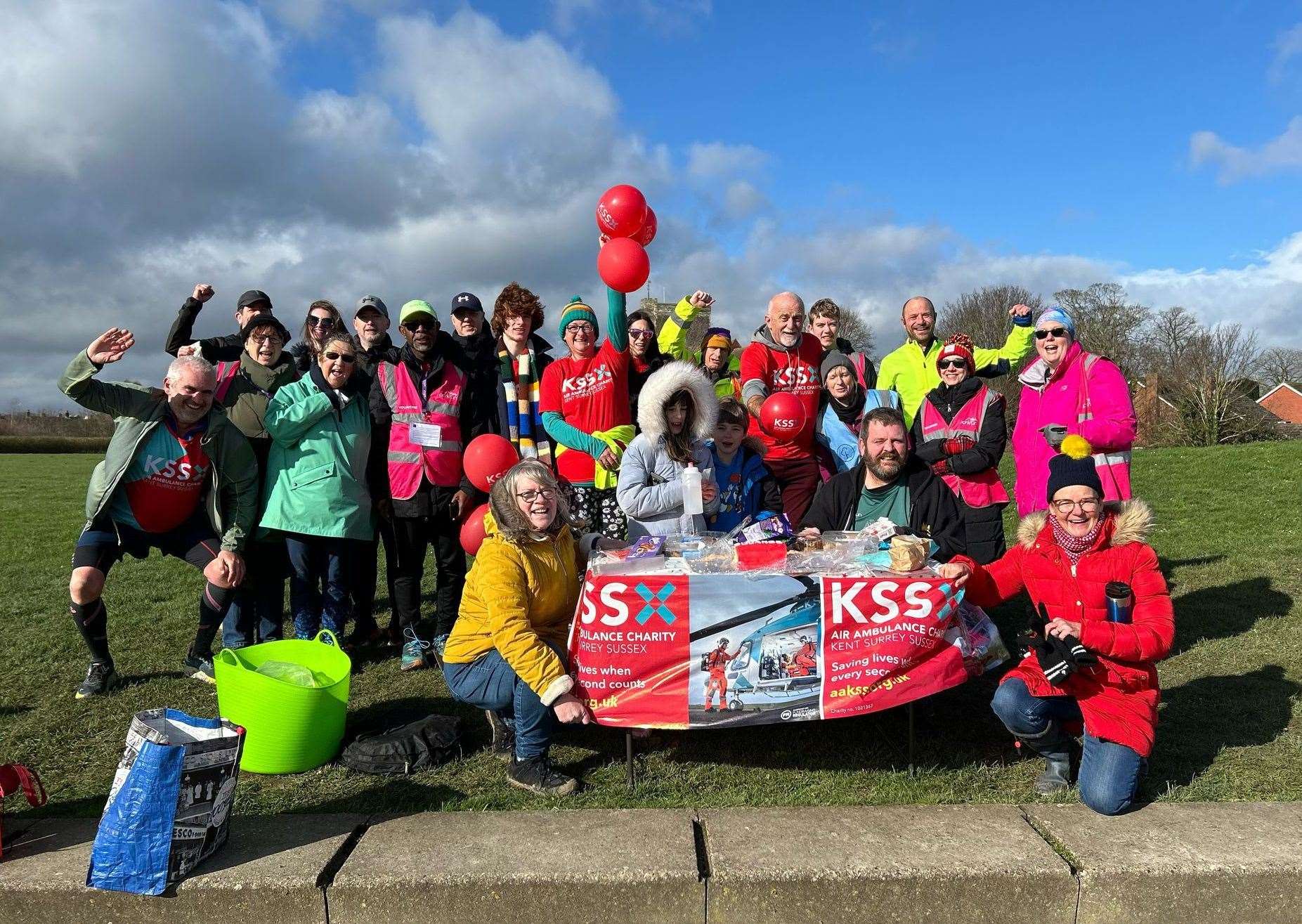 Sittingbourne parkrunners celebrate with Martyn. Picture: Martyn Wood