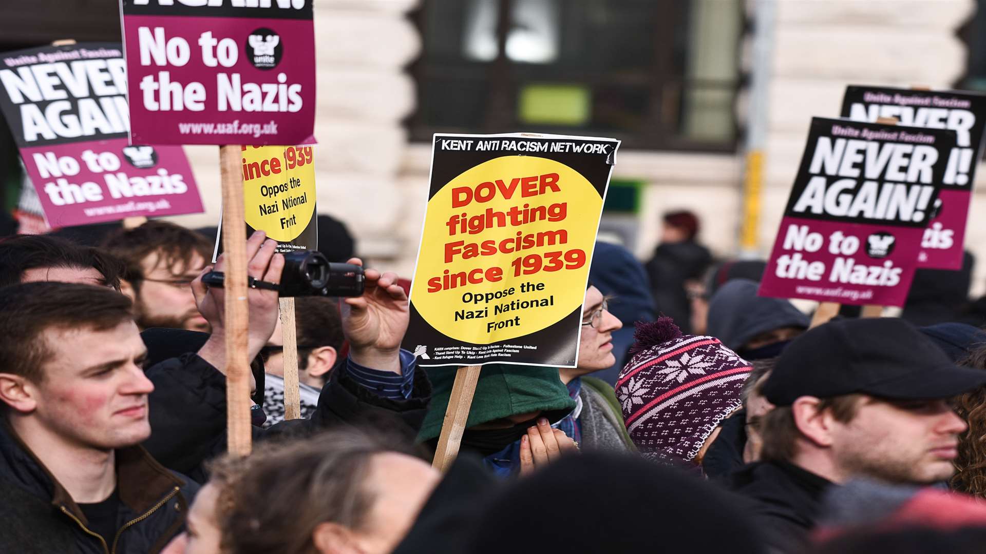 Anti-racism supporters take to the streets of Dover in January