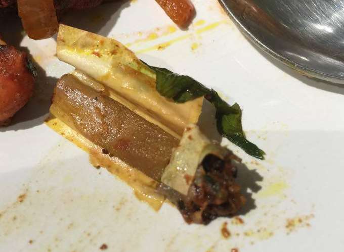 The diner said he found a cigarette butt in his meal