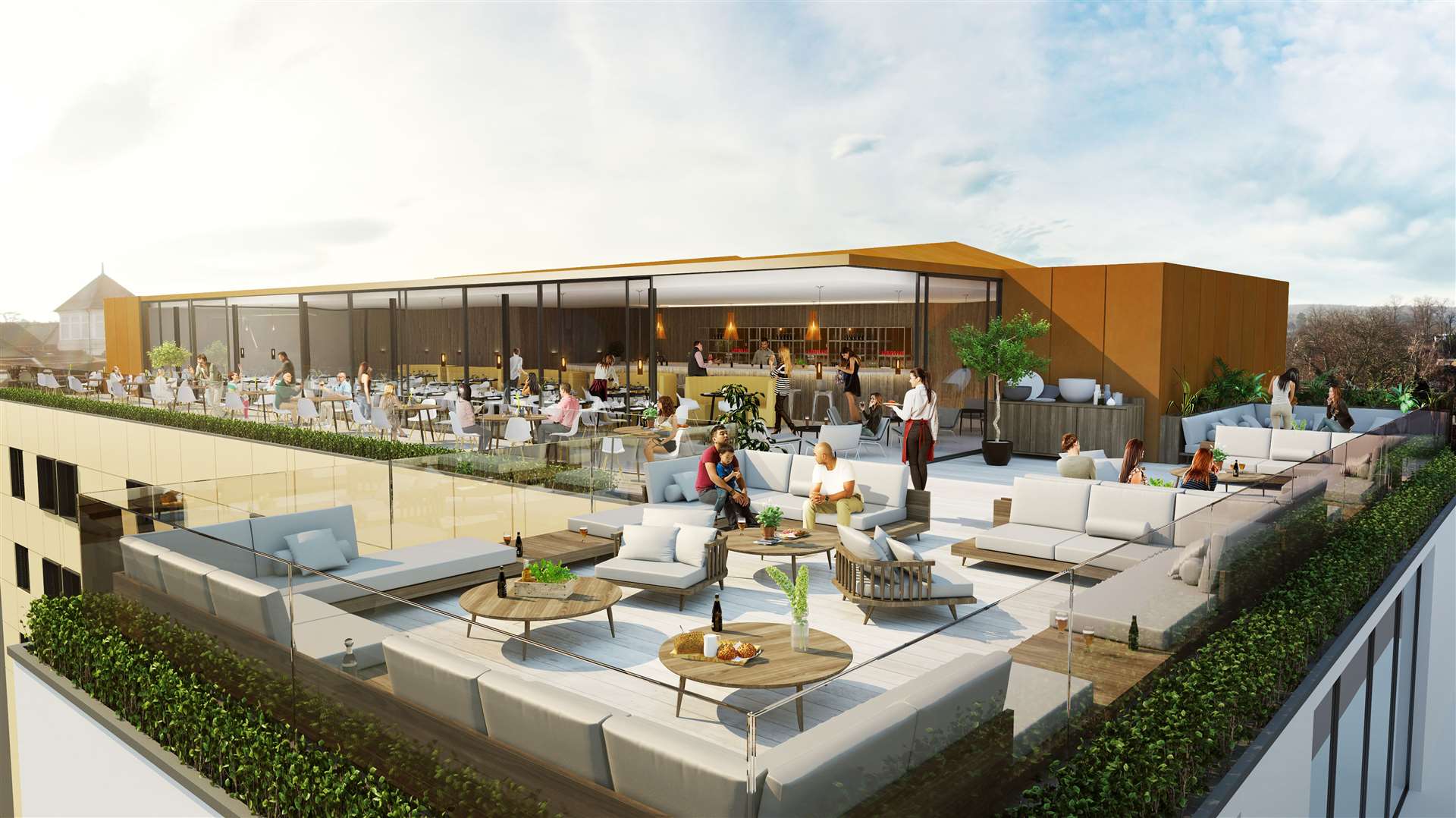 The rooftop restaurant is set to open at Easter