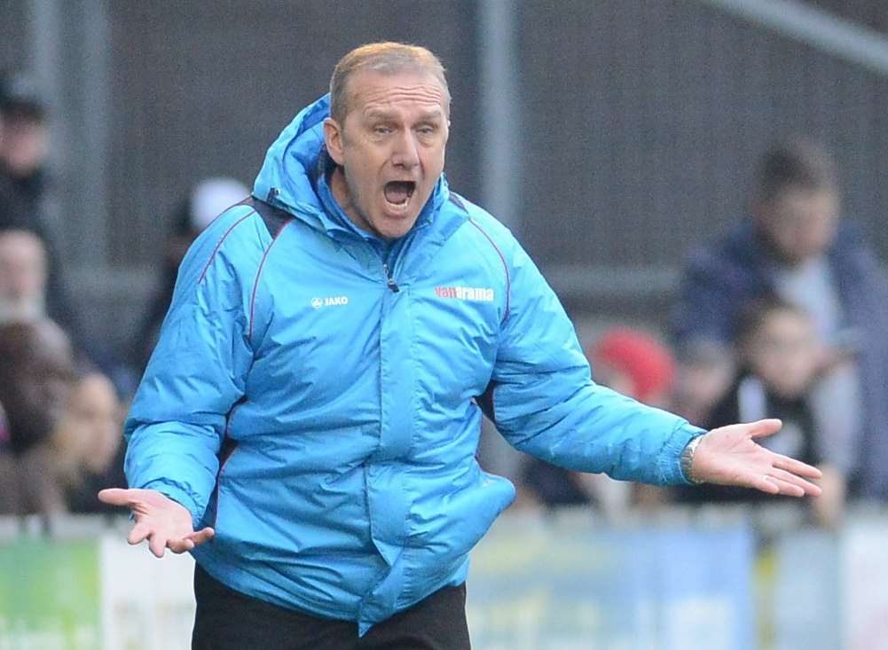 Tony Burman during Dartford;s draw with Braintree Picture: Gary Browne