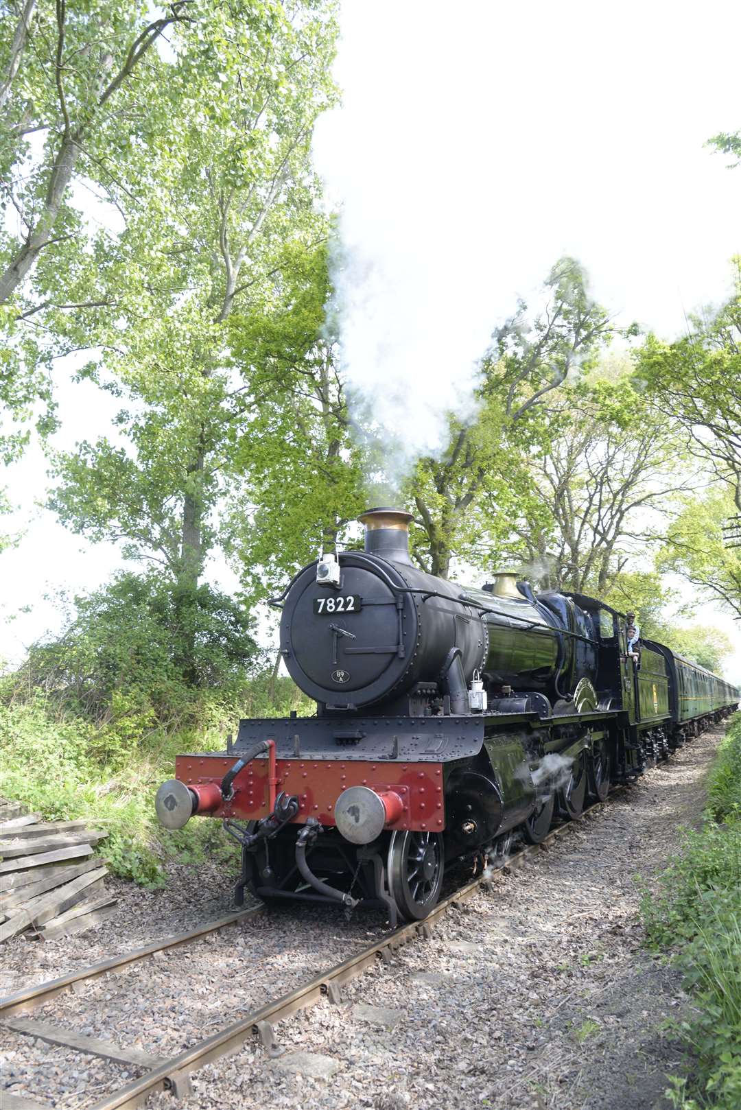Visiting locomotive Foxcote Manor climbs away from Wittersham Road on the Kent & East Sussex Railway Picture: Chris Davey/KESR FM4762152