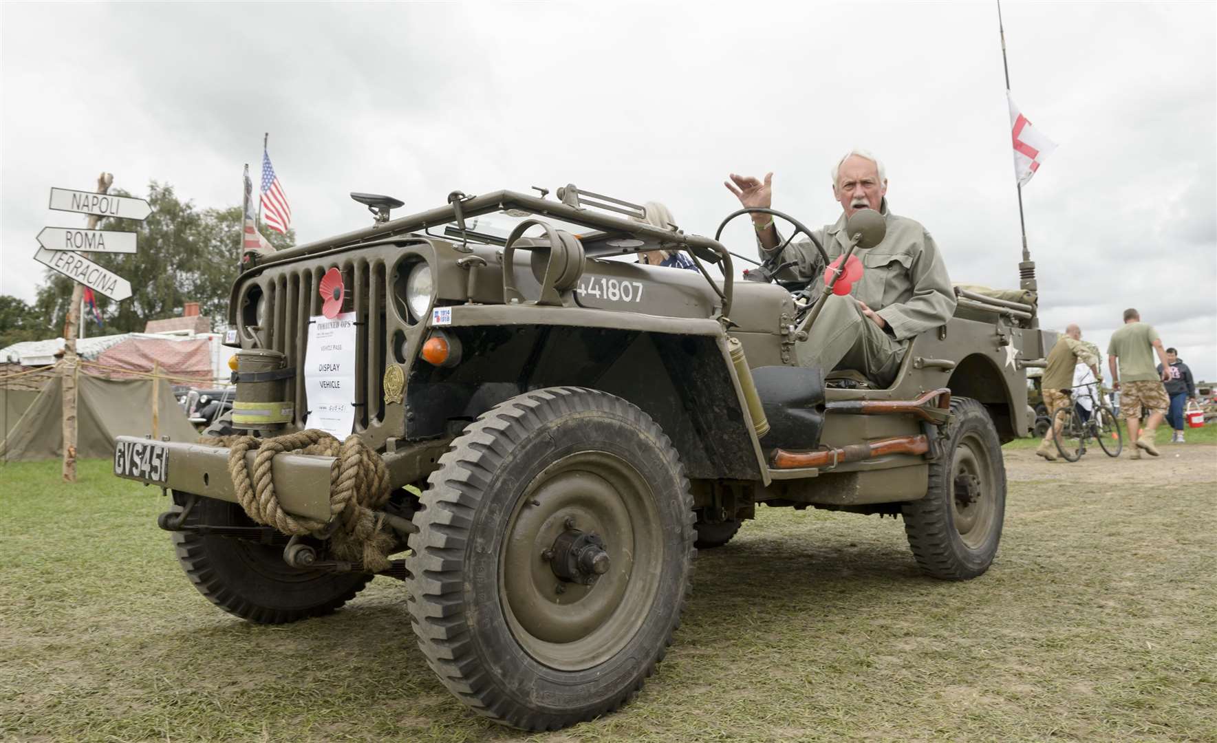 Ian Milton driving his 1945 Willys Jeep at last year's Combined Ops Picture: Andy Payton