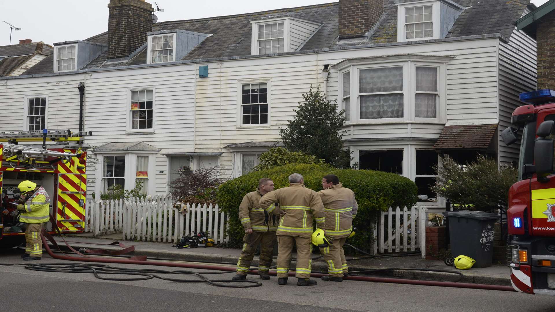 Crews were called to a house in Canterbury Road, on the corner of Swanfield Road