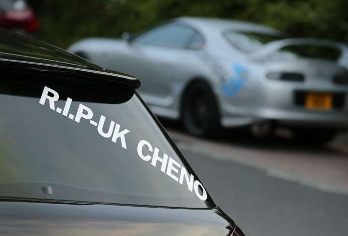 Friends paid tribute to James "Cheno" King with signs on their cars