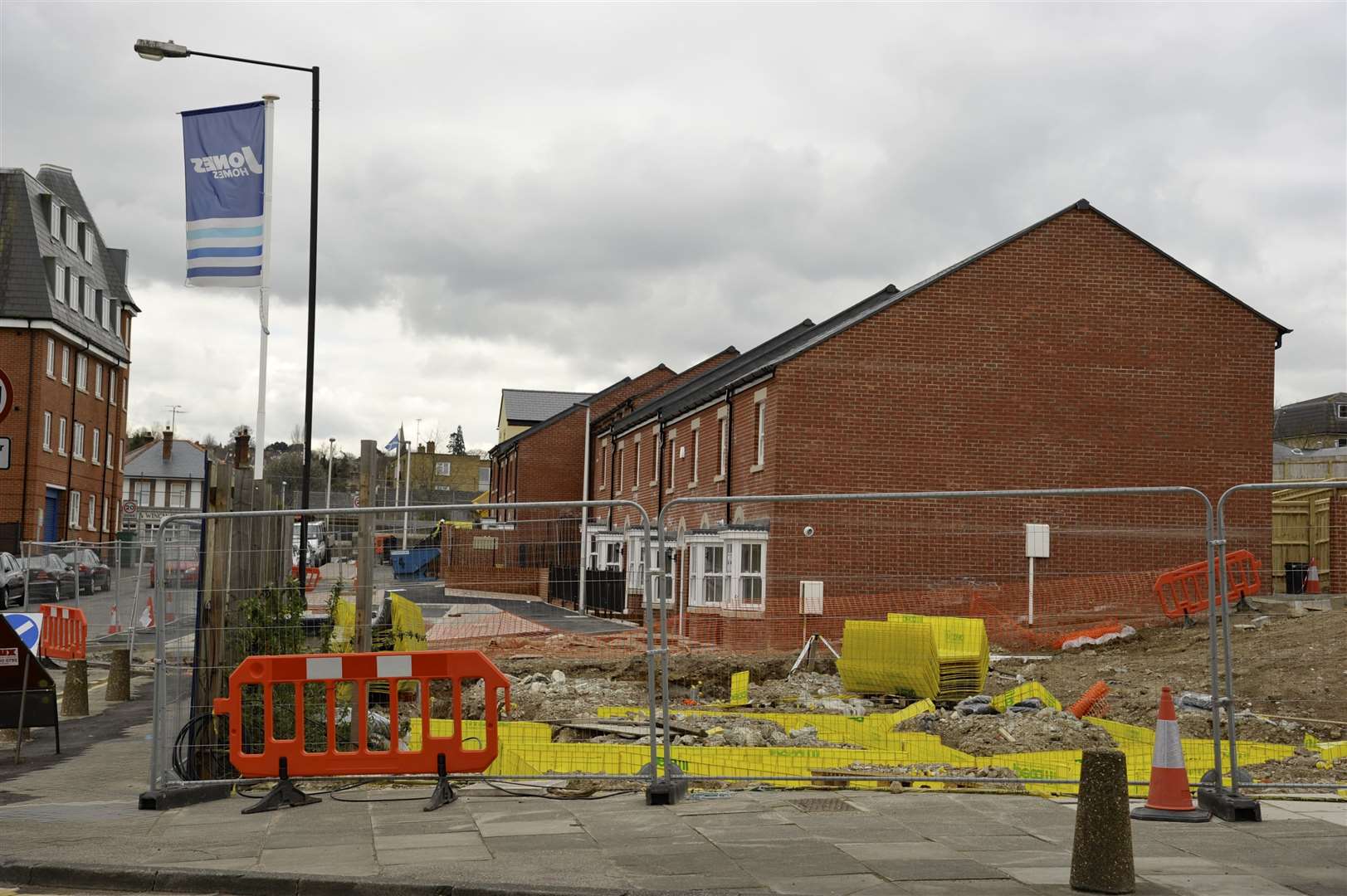 Construction work taking place at the site of the former police station in 2013