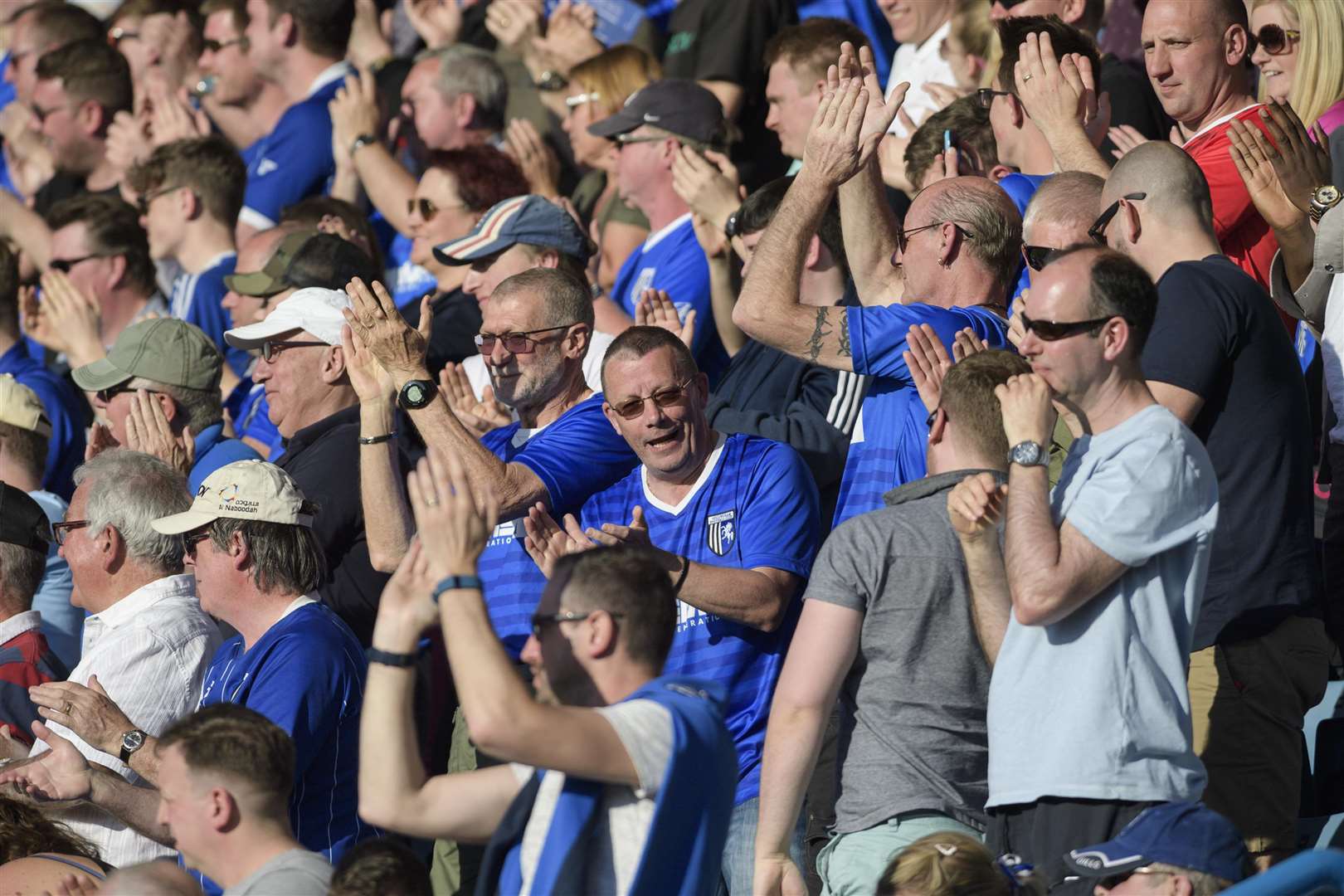 Gills fans enjoyed the final game of the season, beating Plymouth 5-2 Picture: Andy Payton