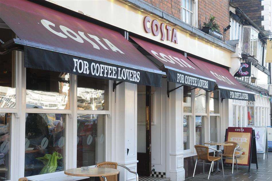 Staff at Costa Coffee have also been troubled by the man