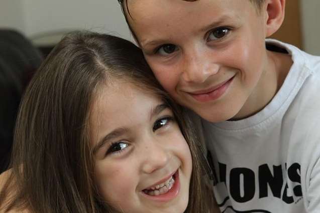 Ella Elderfield, six, was given a bone marrow transplant from brother, Jack