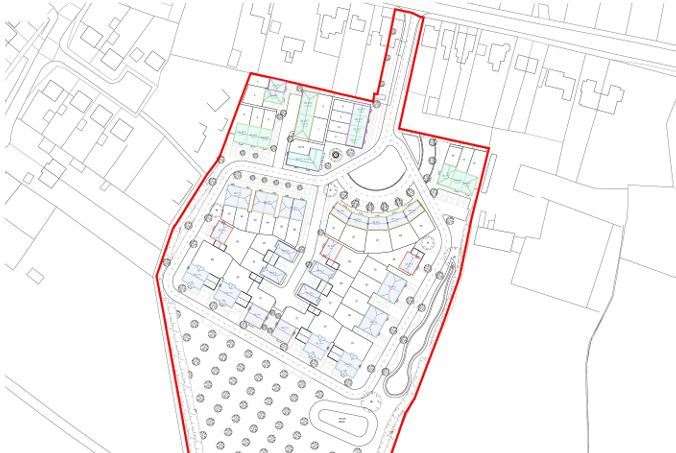 Where the proposed 46 dwellings in Newington will be. Picture: SBC