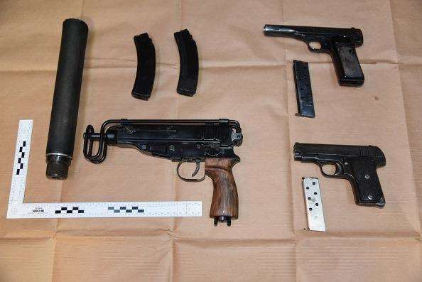 Some of the seized guns. Picture: National Crime Agency. (1709478)