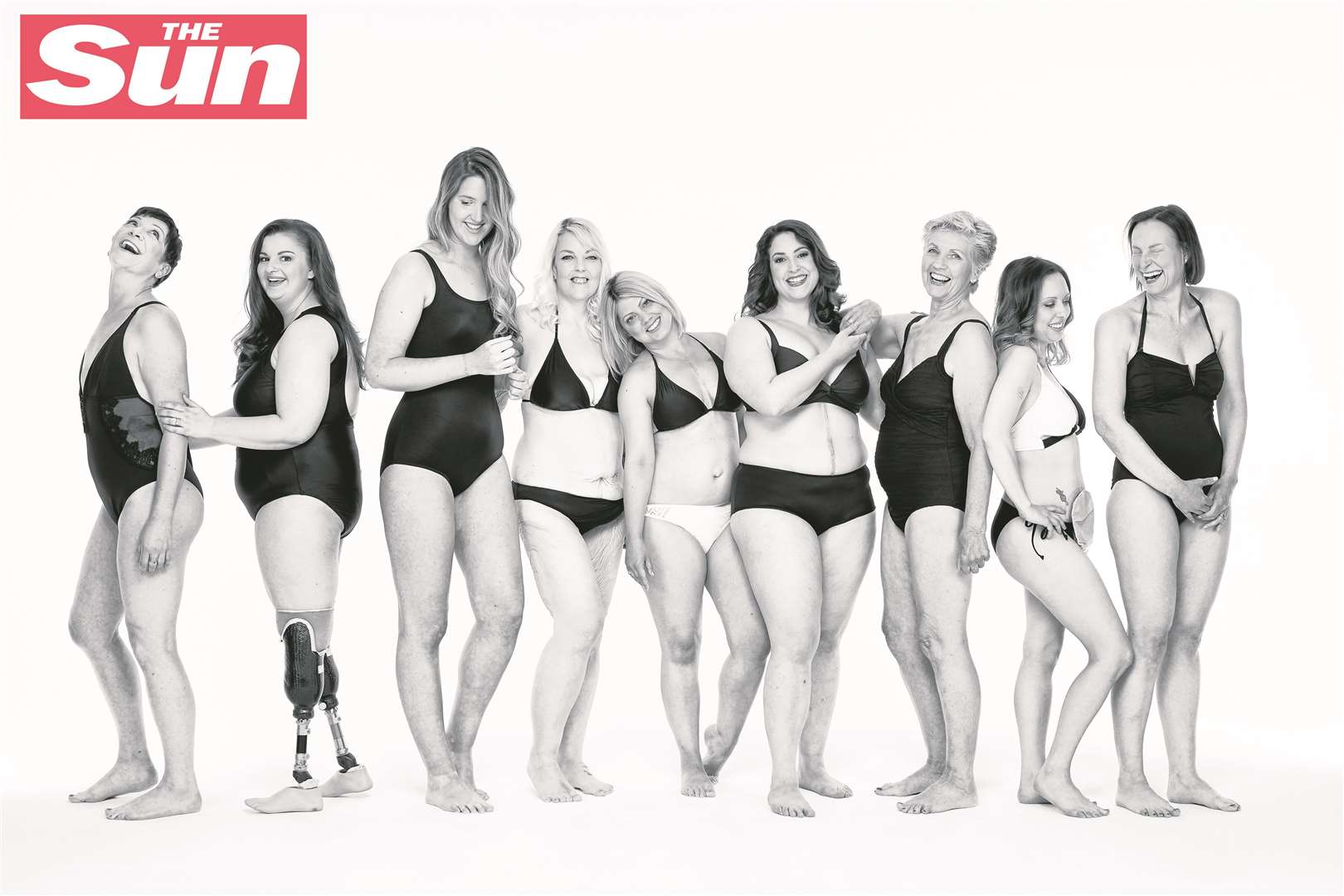 The Sun recreates the Loose Women image with real women who have overcome various health issues. Shelley Lawes is pictured second from the right. Picture courtesy of The Sun.
