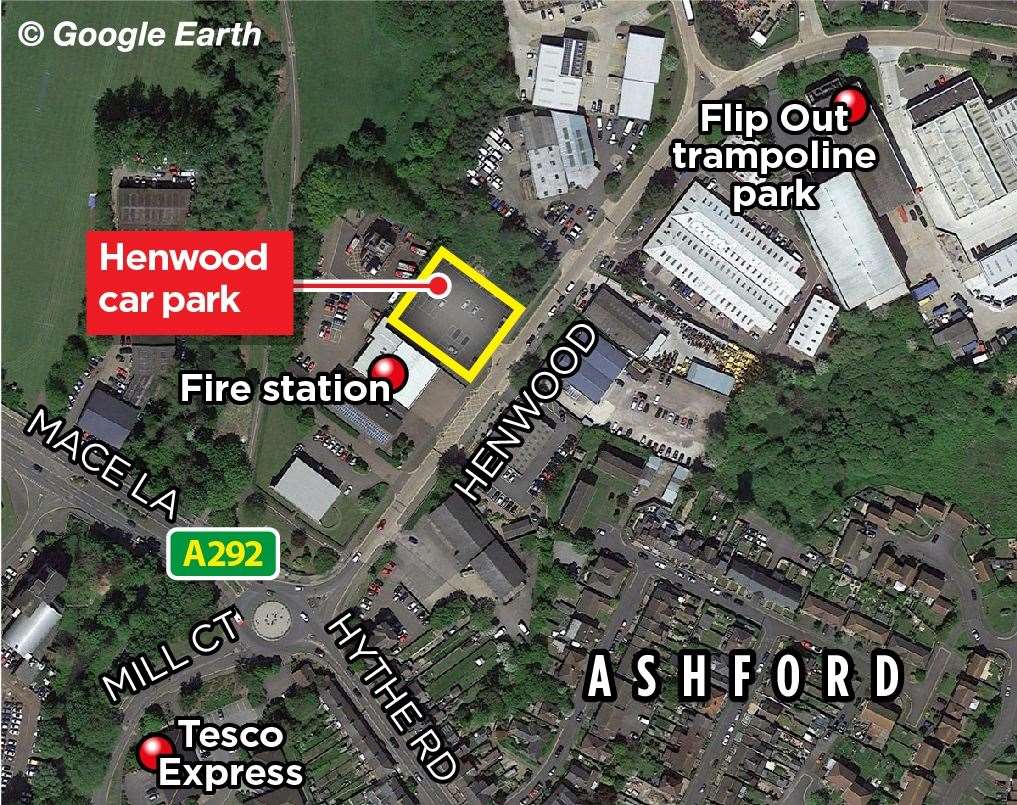 The former Henwood car park is close to the entrance of Henwood Industrial Estate