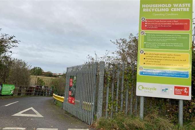 The Faversham recycling centre has been earmarked for permanent closure