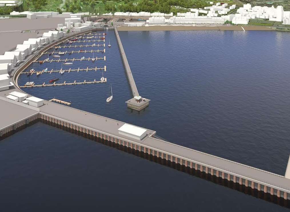 The planned marina for Dover Western Docks