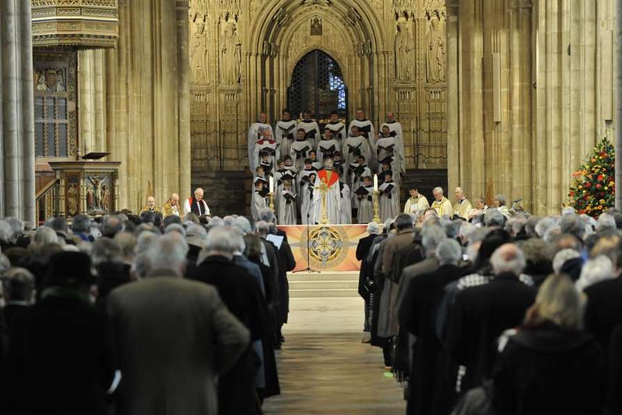Hundreds attended the memorial service