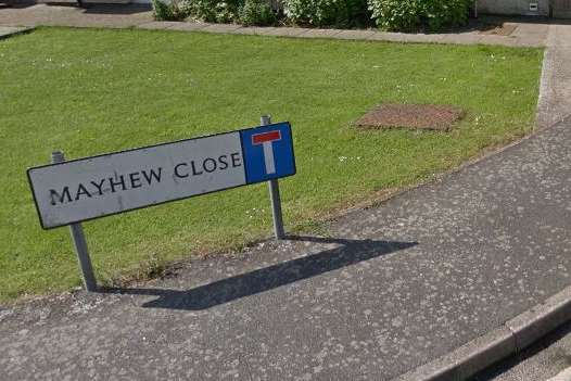 The harassment took place in Mayhew Close. Pic: Google