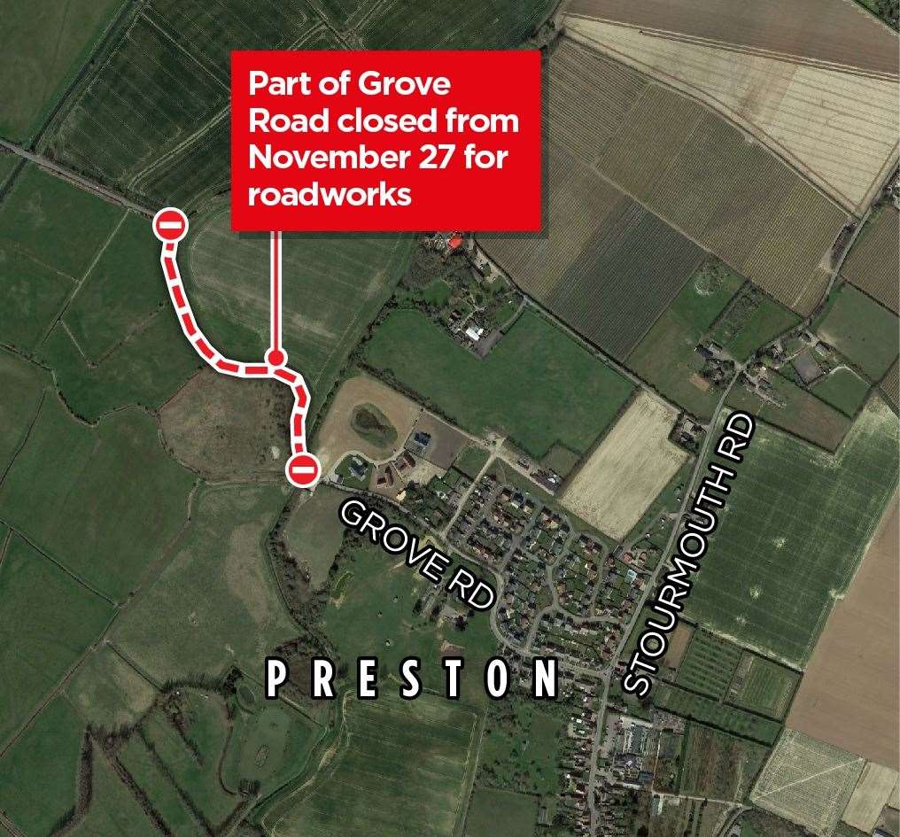 Preston village has been besieged with road closures