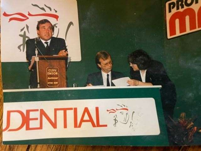 Auctioneer Clive Emson while working for Prudential