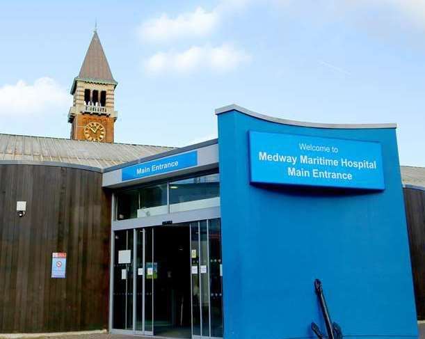Medway Maritime Hospital in Windmill Road, Gillingham, where the department was based