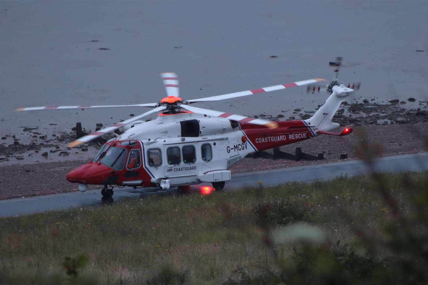 The coastguard deployed a helicopter in the rescue effort. Archive picture