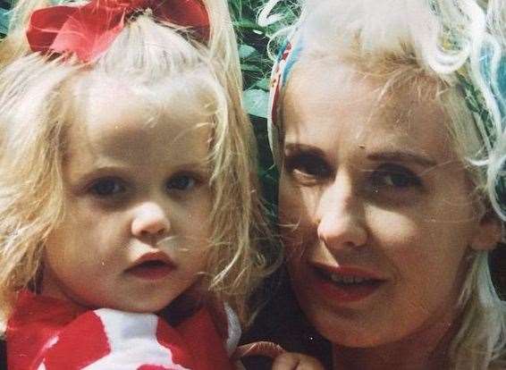 The final picture posted by Peaches Geldof onto her Instagram account - held in the arms of her mother Paula Yates - just before her tragic death 10 years ago