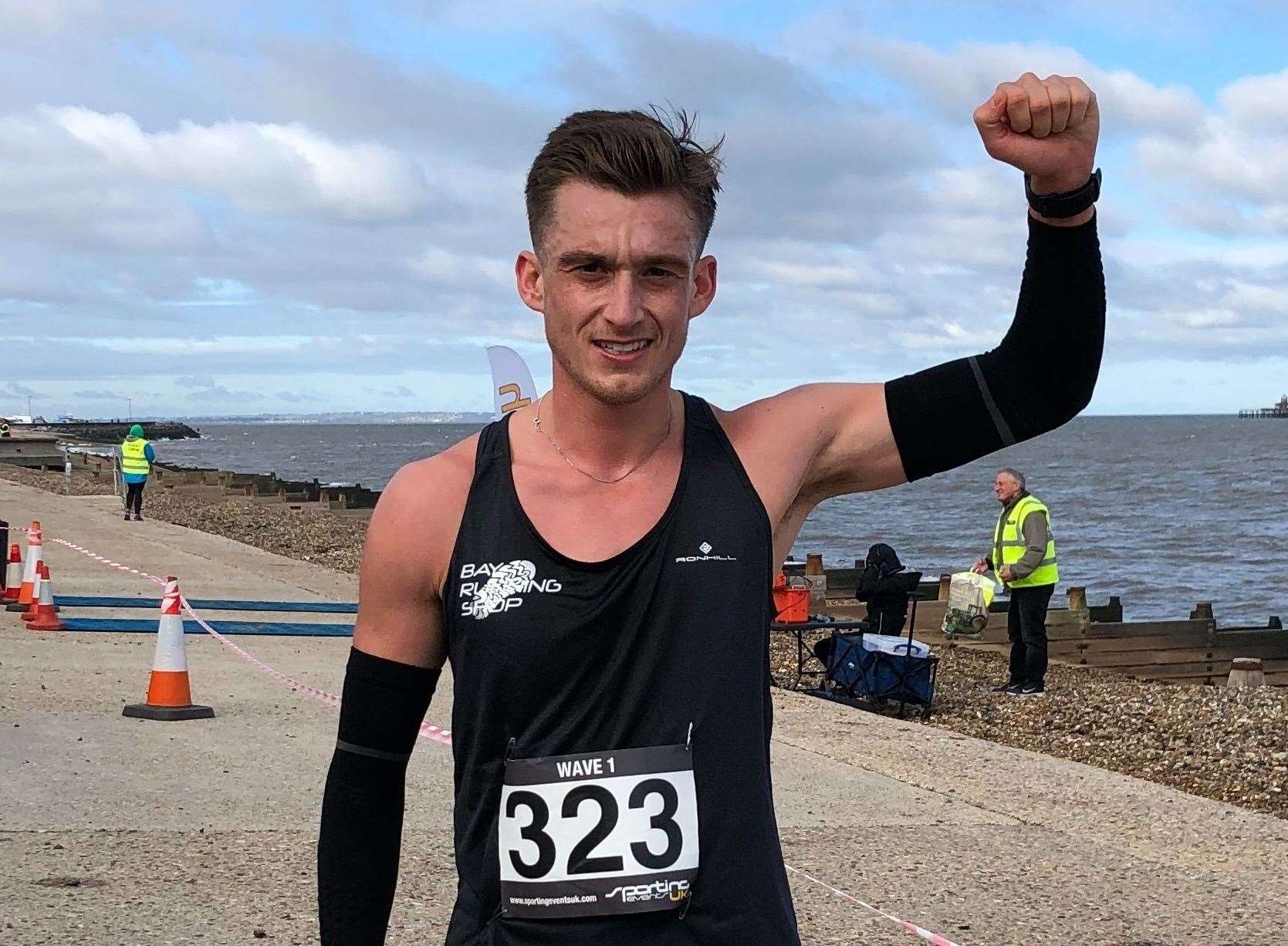 Toby Smith from Deal wins the Saxon shore half marathon in a time of 1hr 12 mins setting a new course record (42665480)
