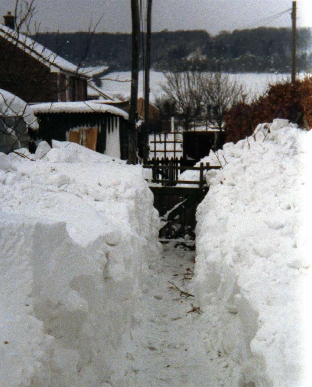 The avenue of snow would have taken days to melt. Picture: Mary Smith