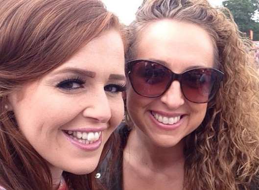 Dawn Green, (in sunglasses) with her friend, Kylie Rossiter